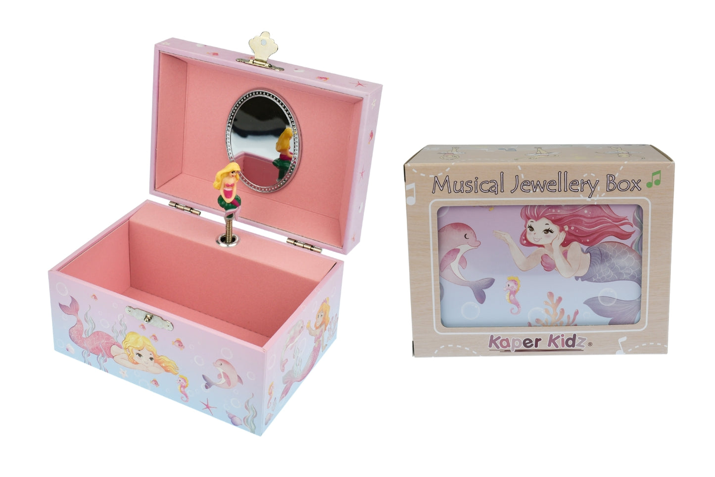 Aquaria Mermaid Music Box | Enchanting Blue Ocean Treasure Chest