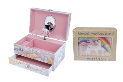 Rainbow Unicorn Music Box | Colorful Melody Treasure Chest