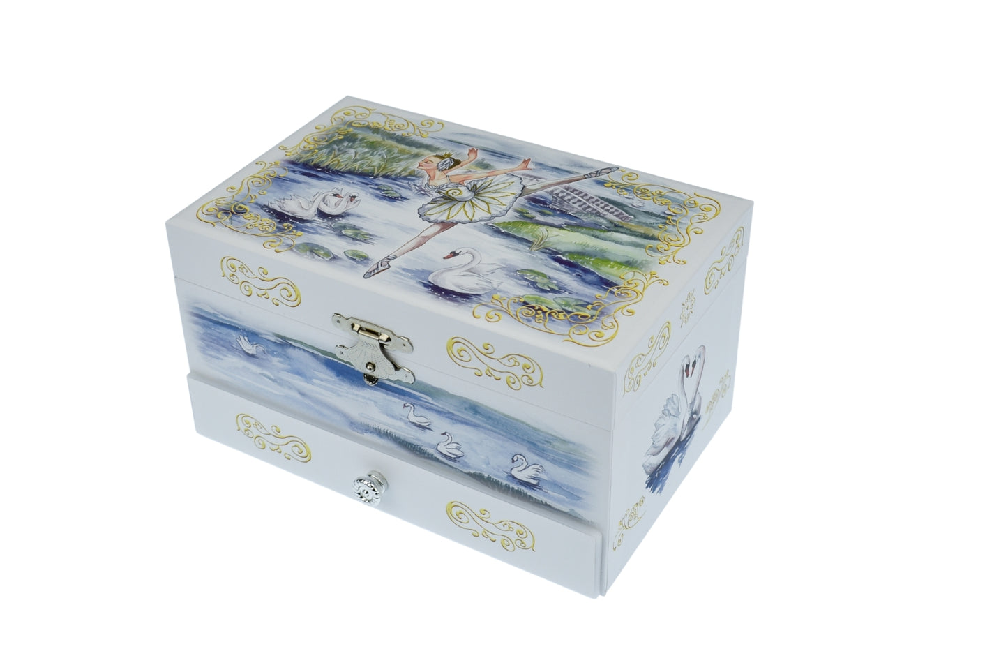 Azurea Ballerina Music Box | Elegant Swan Lake Melody in Blue