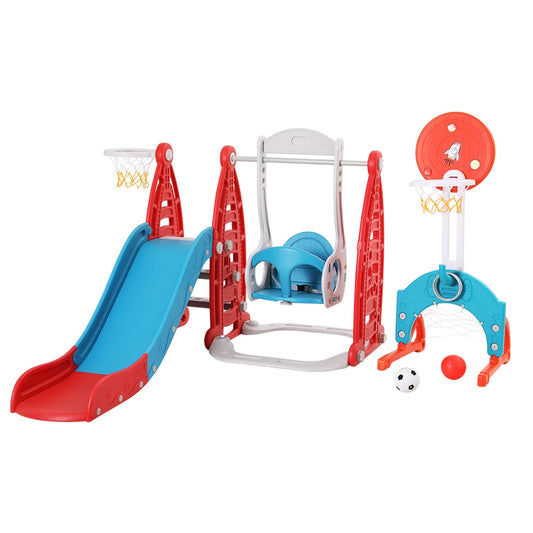 Keezi 6-in-1 Kids Outdoor Play Set featuring slide and swing for versatile backyard fun