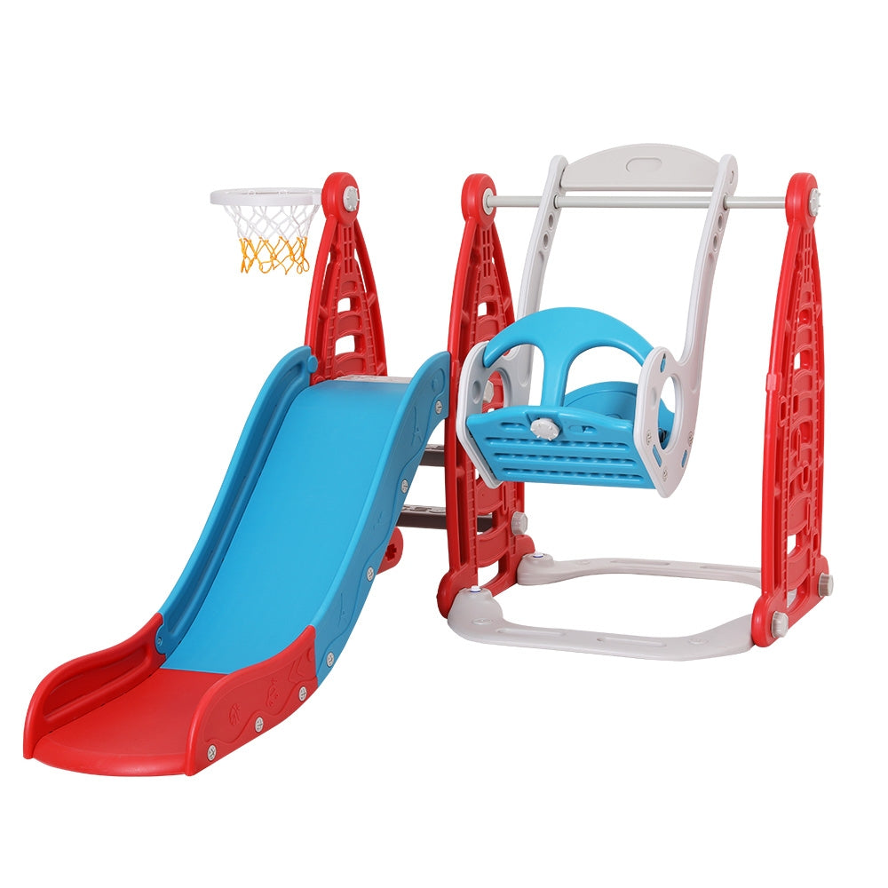 6-in-1 Kids Outdoor Play Set with Slide and Swing for hours of backyard fun