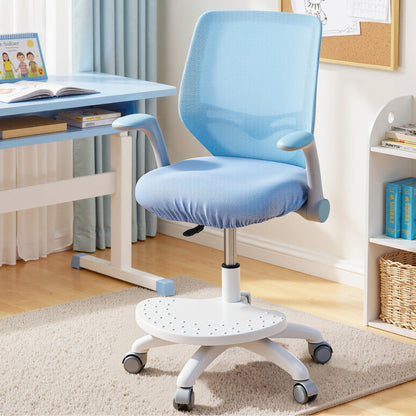 Keezi Kids Ergonomic Study Chair Adjustable w/ Wheels Footrest Blue