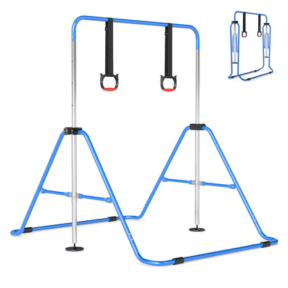Kids Gymnastic Horizontal Bar | 4 Heights Navy Blue Training Bar