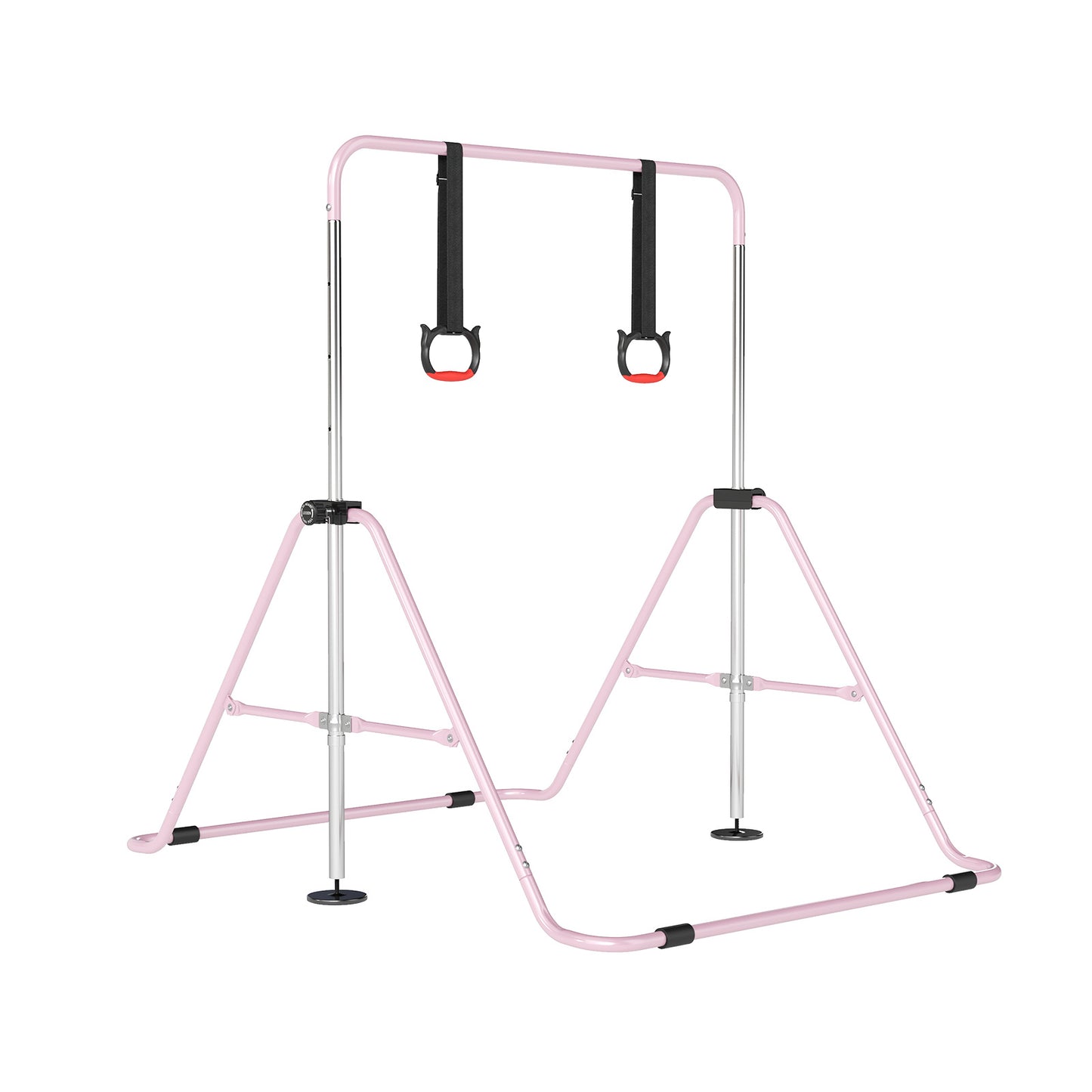 Pink Kids Gymnastic Bar | 4 Adjustable Heights & Foldable