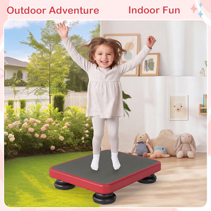 Kids Red Mini Trampoline 60x50cm | Elastic Rope Rebounder