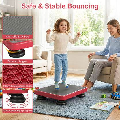Kids Red Mini Trampoline 60x50cm | Elastic Rope Rebounder