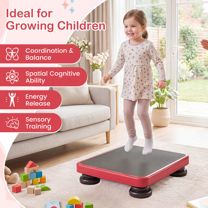 Kids Red Mini Trampoline 60x50cm | Elastic Rope Rebounder