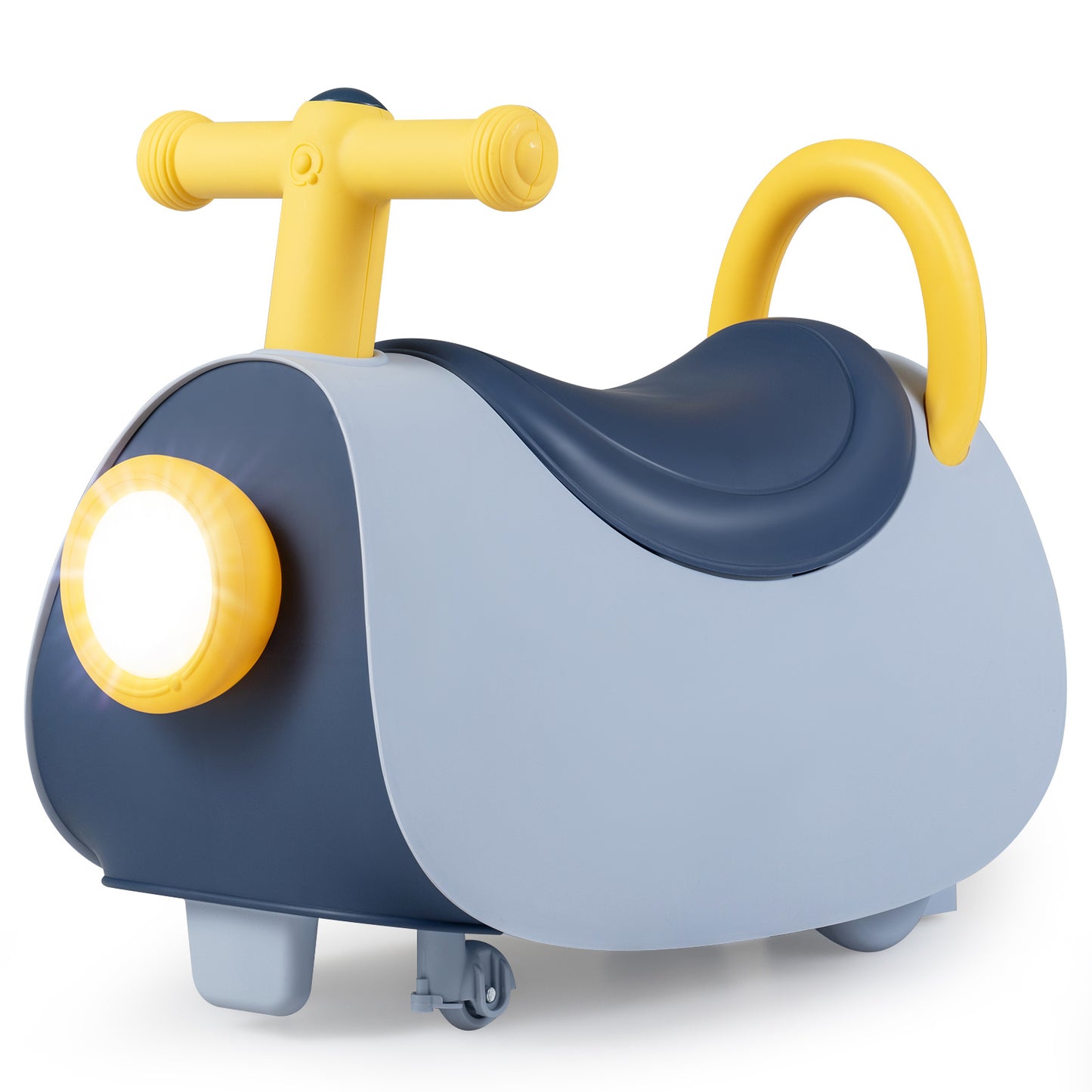 Blue Kids Ride On Push Car | Headlights Music & Storage