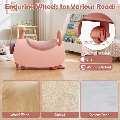 Pink Ride On Push Car for Toddlers | Headlights & Music