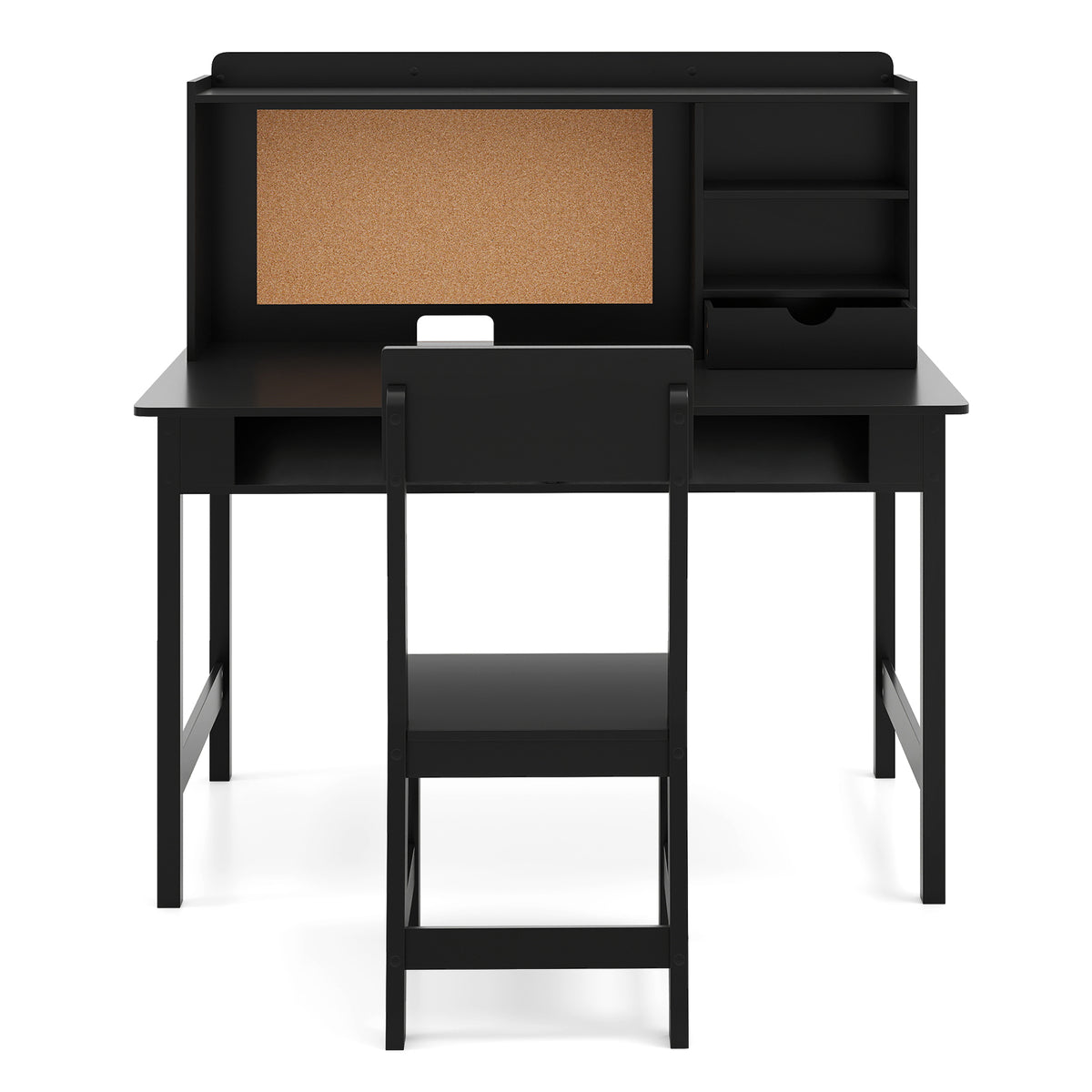 Kids Desk & Chair Set | Cork Board Drawer Storage Black