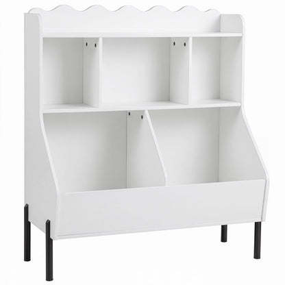 White Kids Toy Storage Organizer | 3 Tier Bookcase Shelf