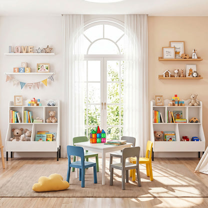 White Kids Toy Storage Organizer | 3 Tier Bookcase Shelf