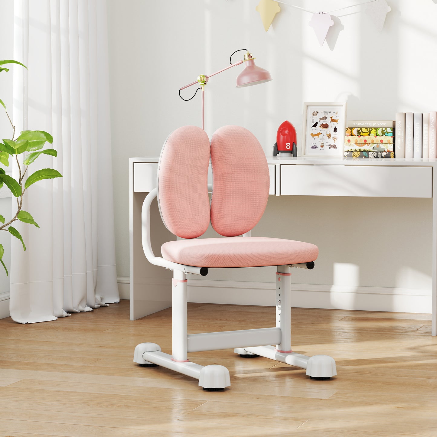 Pink Kids Desk Chair | Adjustable Height & Dual Back Support (Chair Only)