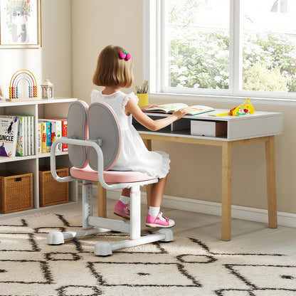 Pink Kids Desk Chair | Adjustable Height & Dual Back Support (Chair Only)