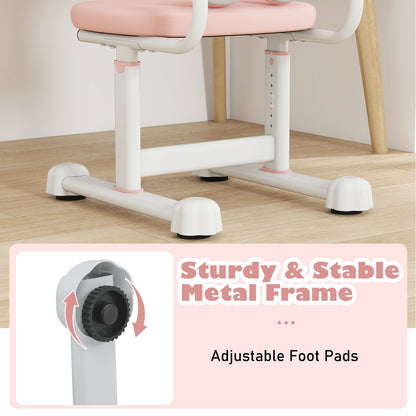 Pink Kids Desk Chair | Adjustable Height & Dual Back Support (Chair Only)