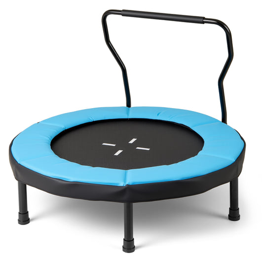 40" Blue Kids Fitness Trampoline | Foam Handle Ages 3-6