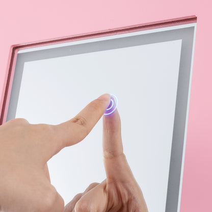 Pink Kids Jewelry Cabinet | Full Length Mirror with LED Lights