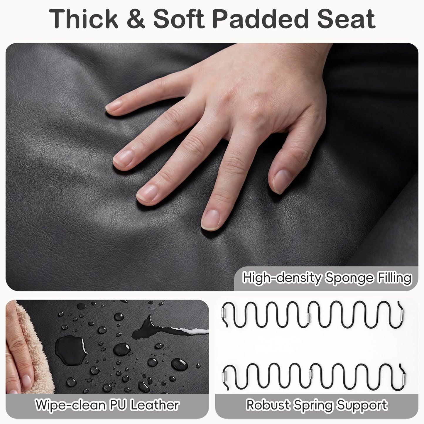 Black 2 Seater Kids Recliner | Cup Holders & Storage Pockets