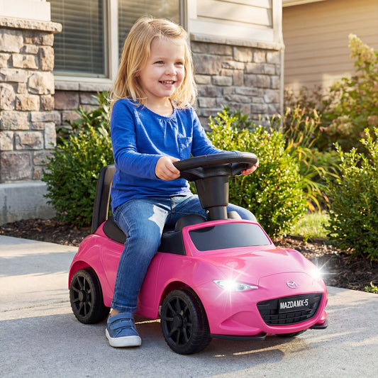 Pink Kids Ride On Push Car | Under Seat Storage for Toddlers