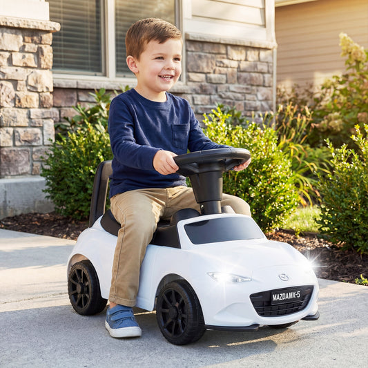 White Kids Ride On Push Car | Under Seat Storage For Toddlers