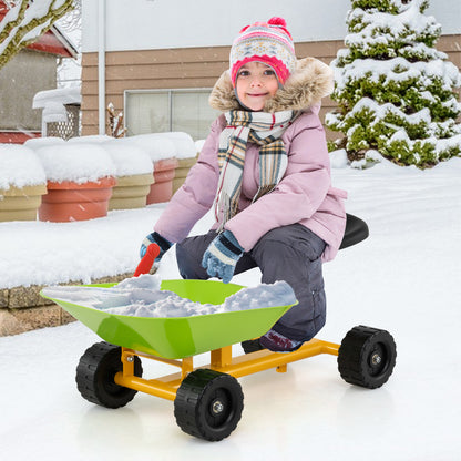 Green Ride On Sand Dumper | Heavy Duty Carbon Steel | 50kg