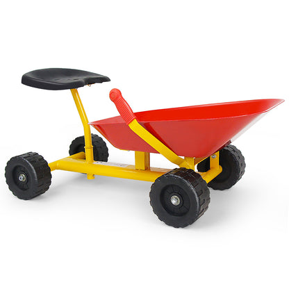 Red Kids Ride On Sand Dumper | Heavy Duty Carbon Steel 50kg