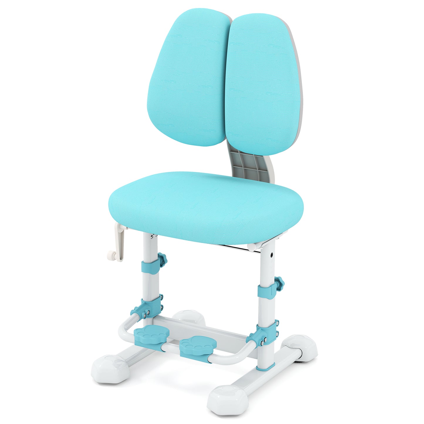 Blue Ergonomic Kids Study Chair | Adjustable Height & Footrest