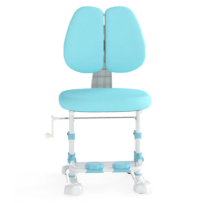 Blue Ergonomic Kids Study Chair | Adjustable Height & Footrest