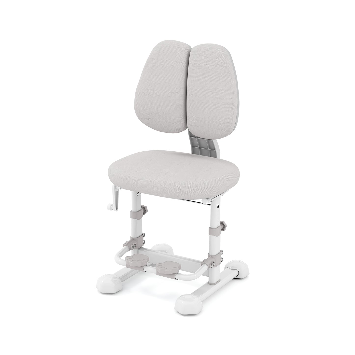 Ergonomic Kids Study Chair | Adjustable Backrest & Footrest | Grey