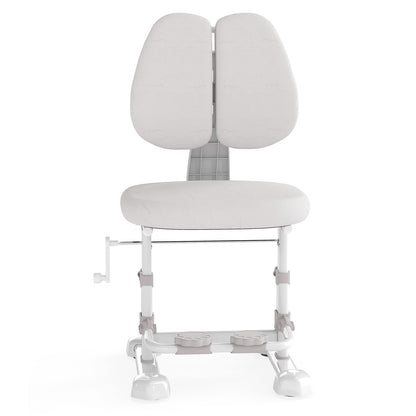 Ergonomic Kids Study Chair | Adjustable Backrest & Footrest | Grey