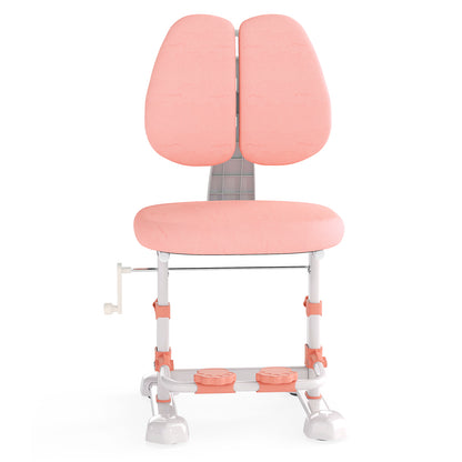 Pink Kids Ergonomic Chair | Adjustable Height & Double Backrest