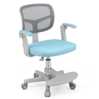 Kids Adjustable Height Swivel Desk Chair Blue | Ergonomic Mesh