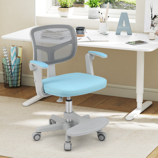 Kids Adjustable Height Swivel Desk Chair Blue | Ergonomic Mesh