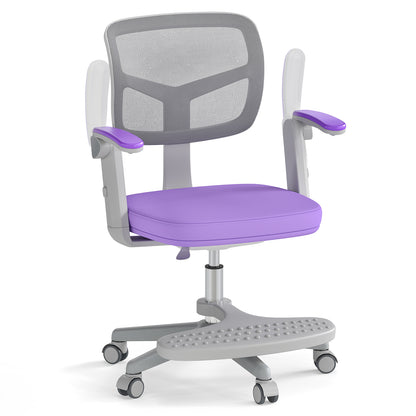 Purple Kids Desk Chair | Adjustable Height Swivel Seat Ages 3-10