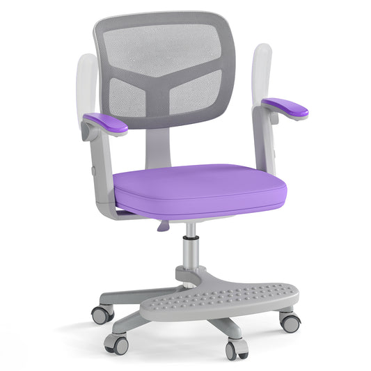 Purple Kids Desk Chair | Adjustable Height Swivel Seat Ages 3-10
