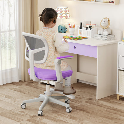 Purple Kids Desk Chair | Adjustable Height Swivel Seat Ages 3-10