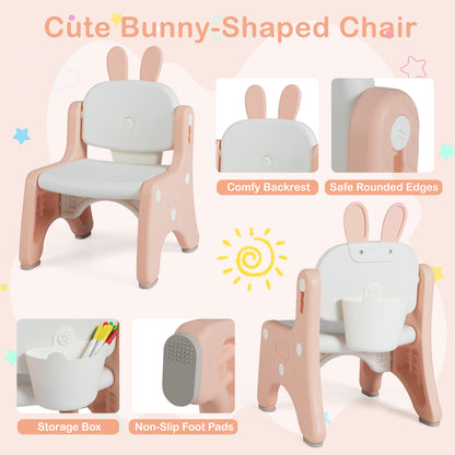 Pink Kids Art Table & Chair Set | Adjustable Height Drawing Desk