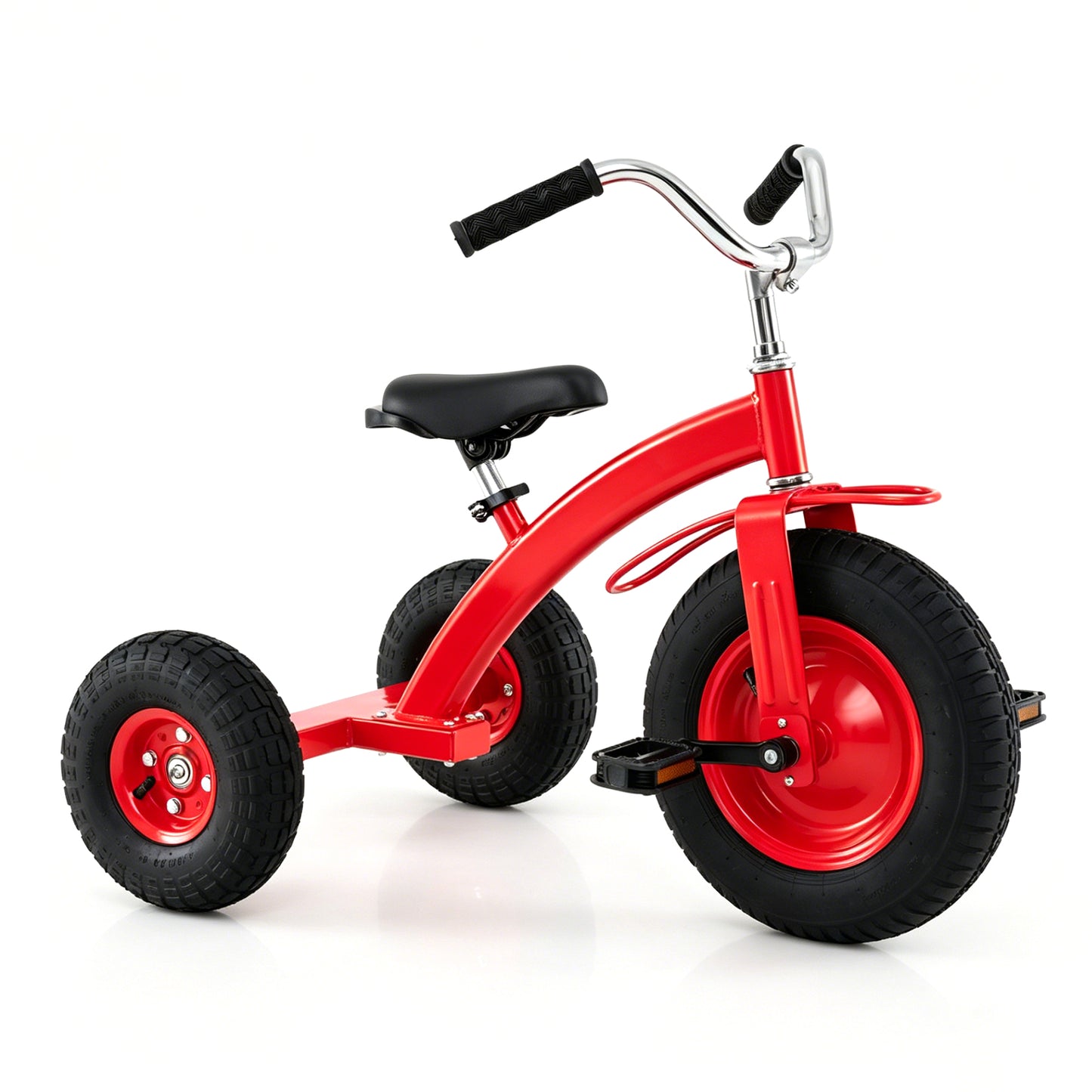 Red Kids Tricycle | Adjustable Seat & Inflatable Rubber Tires