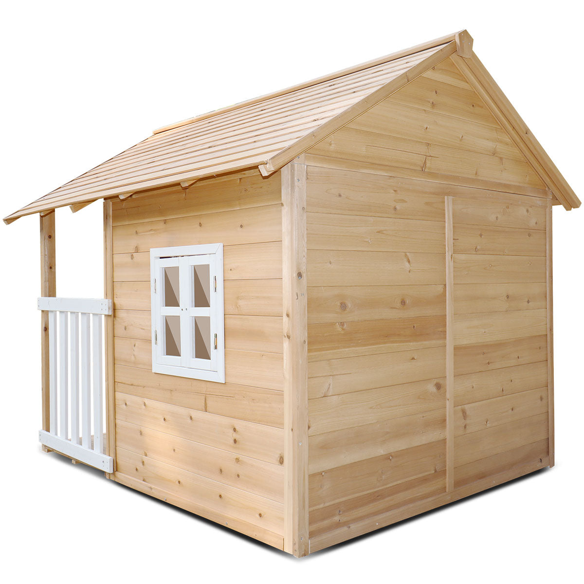 Archie Wooden Cubby House for outdoor play with slide, swings, and climbing frame.