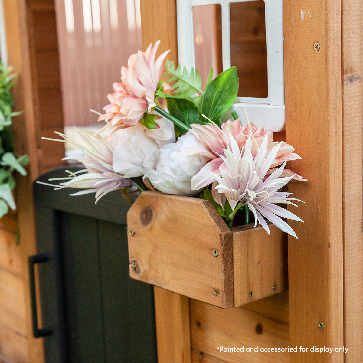 Teddy Cubby House | Natural Timber with Floor & Picket Fence