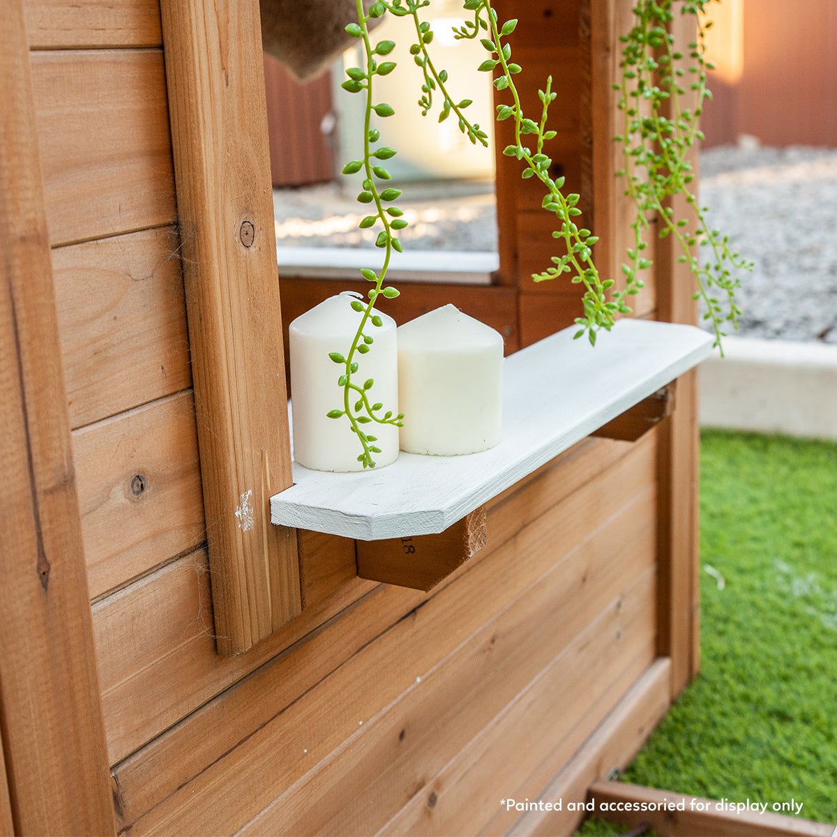 Teddy Cubby House | Natural Timber with Floor & Picket Fence