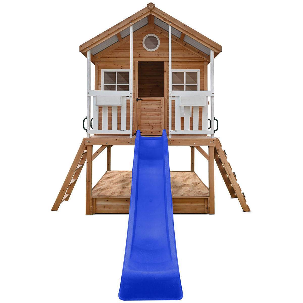 Winchester Cubby House | 1.2m Elevated Platform & 2.2m Blue Slide