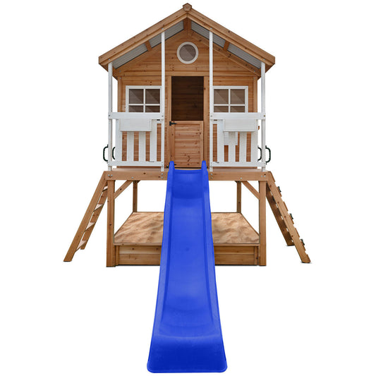 Winchester Cubby House | 1.2m Elevated Platform & 2.2m Blue Slide