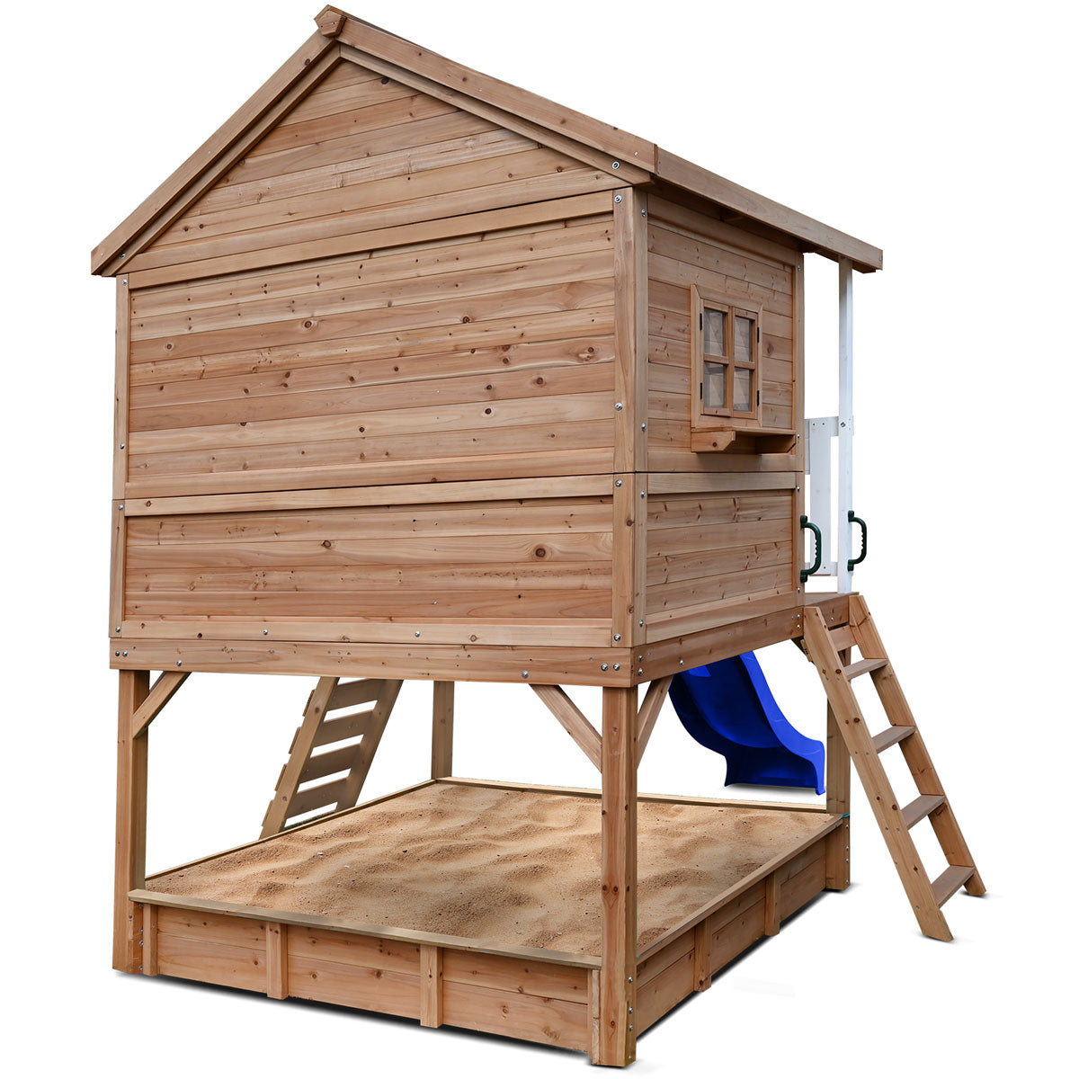 Winchester Cubby House | 1.2m Elevated Platform & 2.2m Blue Slide