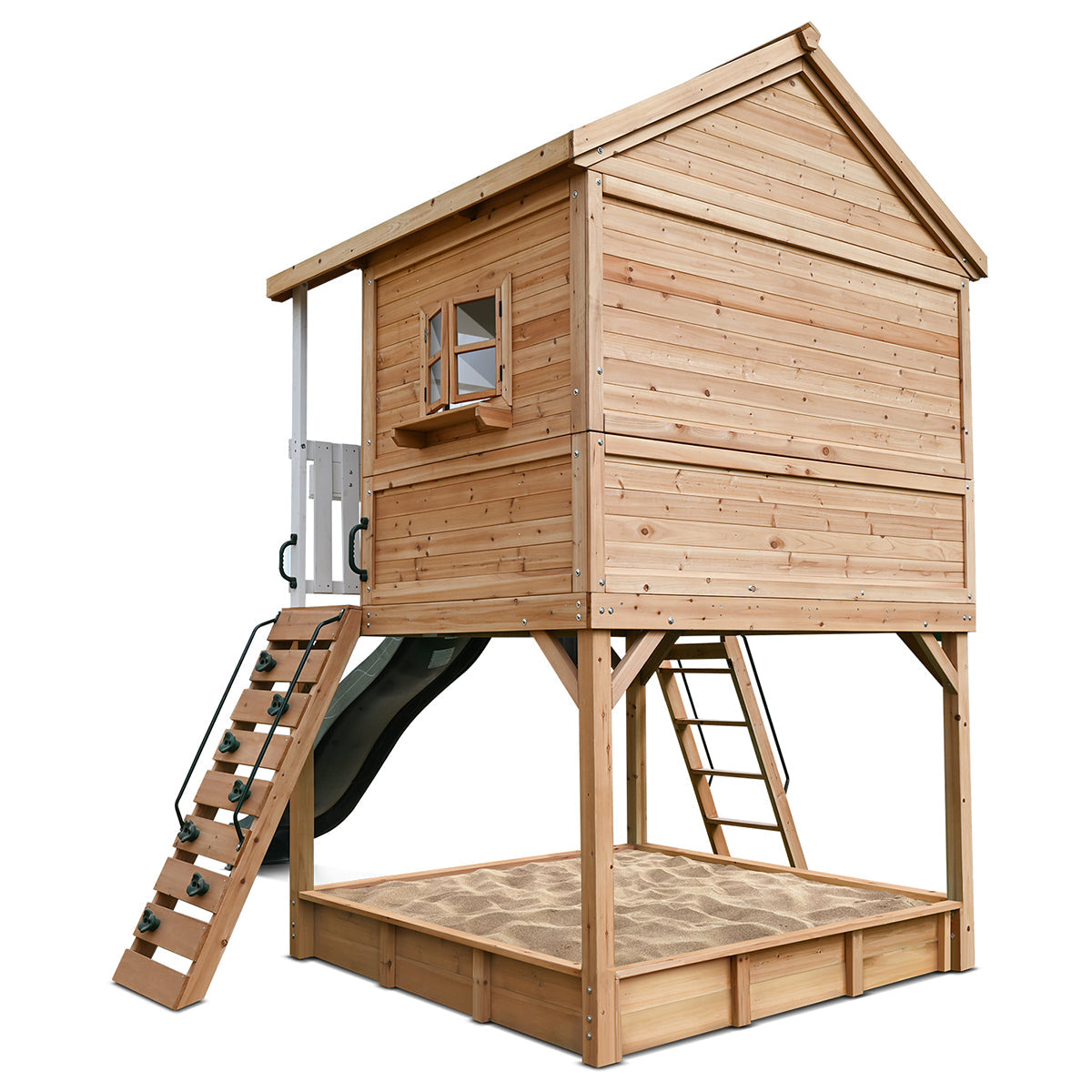 Winchester Cubby House | 1.45m Elevated Platform & 3m Green Slide
