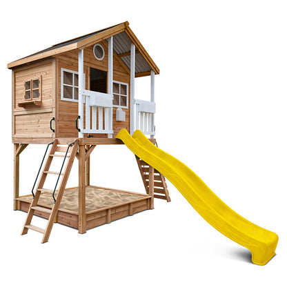 Winchester Cubby House | 1.45m Elevated Platform & 3m Yellow Slide