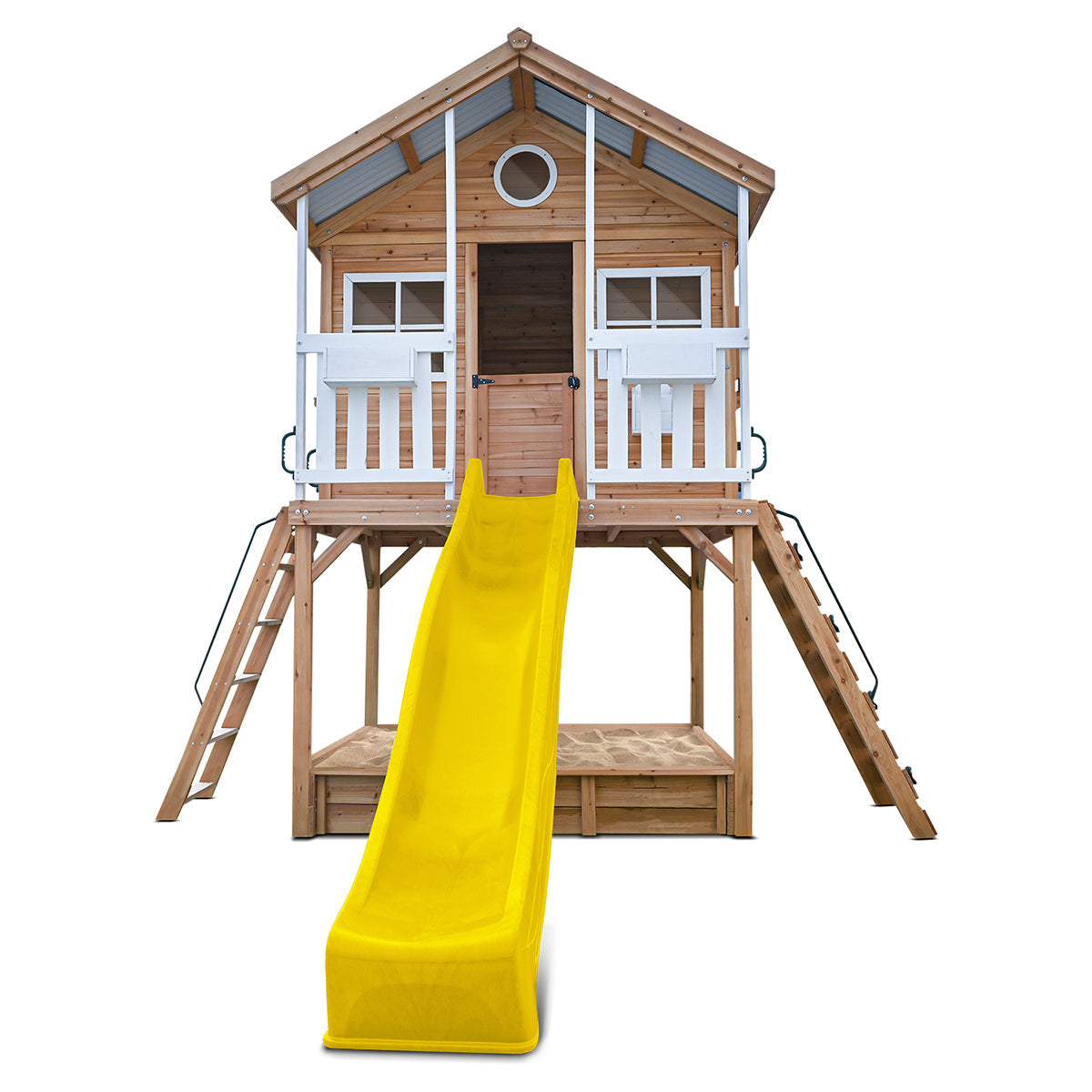 Winchester Cubby House | 1.45m Elevated Platform & 3m Yellow Slide