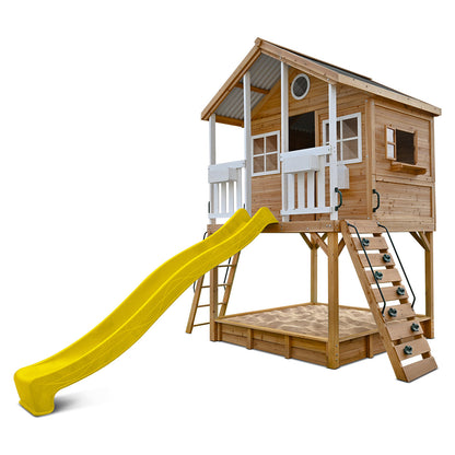 Winchester Cubby House | 1.45m Elevated Platform & 3m Yellow Slide