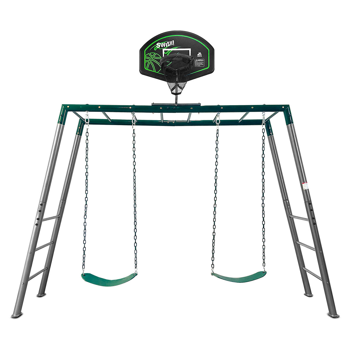 Stanley Heavy Duty Monkey Bars with Swing and Basketball Ring