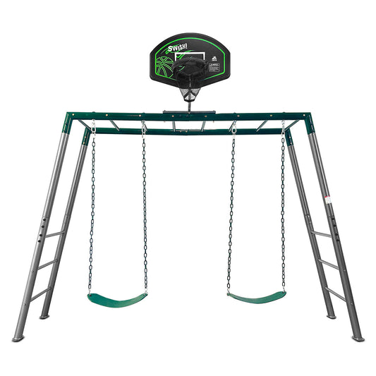 Stanley Heavy Duty Monkey Bars with Swing and Basketball Ring